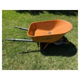True Temper Wheelbarrow with Flat-Free Tire and Steel Handles