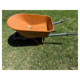 True Temper Wheelbarrow with Flat-Free Tire and Steel Handles