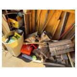 Assorted Garage Tools and Firewood Collection
