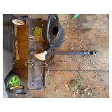 Set of Watering Cans, Seed Spreader, and Manual Lawn Mower