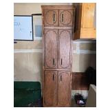 Tall Wooden Storage Cabinet with Shelves