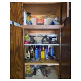 Assorted Household Chemicals (quantities unverified), Tools, and Accessories Collection