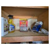 Assorted Household Chemicals (quantities unverified), Tools, and Accessories Collection