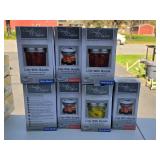 Collection of Preserving Jars, Lids with Bands, BBQ Caddy, and Storage Bin