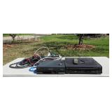 RCA 5 Disc Changer and Quasar VCR with Remote & Assorted Cables