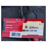 Set of Outdoor Tools Including Schwinn Floor Pump and Car Mat