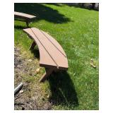 Set of 4 Wooden Outdoor Fire Pit Benches