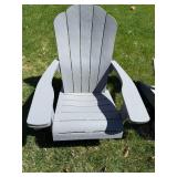 Pair of Gray Adirondack Chairs for Outdoor Patio Seating