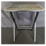 Vintage Folding Table with Chianti Classico Riserva Design