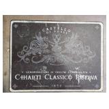Vintage Folding Table with Chianti Classico Riserva Design