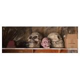 Collection of Halloween Decor: Skeletons and Skull Decorations