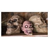Collection of Halloween Decor: Skeletons and Skull Decorations