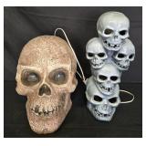 Collection of Halloween Decor: Skeletons and Skull Decorations
