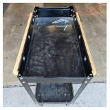 Mobile Black Metal Utility Cart with Wheels