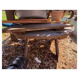 Outdoor Patio Table and Assorted Misc Yard Items Collection