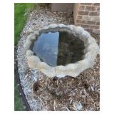 Stone Concrete Bird Bath with Fluted Pedestal