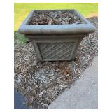 Large Square Planter with Lattice Design