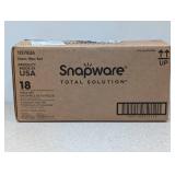 NEW SNAPWARE GLAS STORAGE CONTAINERS 18 - PIECE SET