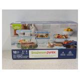 NEW SNAPWARE GLAS STORAGE CONTAINERS 18 - PIECE SET