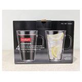 NEW BODUM CANTEEN DOUBLE WALL GLASSES WITH HANDLE SET OF 3