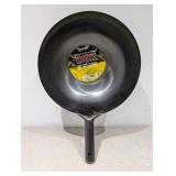 NEW WINCO BLACK CARBON STEEL WOK ROUND BOTTOM 14” DIAMETER