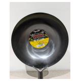NEW WINCO BLACK CARBON STEEL WOK ROUND BOTTOM 14” DIAMETER