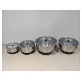 MIU STAINLESS STEEL MEASURING BOWLS SET WITH LIDS