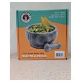 NEW CASA MARIA 8.5” MARBLE DOUBLE SIDED MORTAR & PESTLE