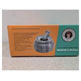 NEW CASA MARIA 8.5” MARBLE DOUBLE SIDED MORTAR & PESTLE