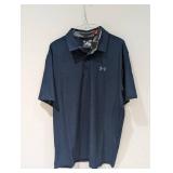 NEW UNDER ARMOUR LARGE MENS GOLF POLO (NAVY)