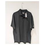 NEW UNDER ARMOUR EXTRA LARGE MENS GOLF POLO (BLACK)