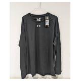NEW UNDER ARMOUR EXTRA LARGE MENS LONG SLEEVE SHIRT (BLACK)