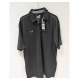 NEW UNDER ARMOUR EXTRA LARGE MENS GOLF POLO (BLACK)