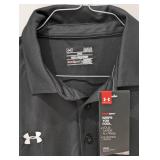 NEW UNDER ARMOUR LARGE MENS GOLF POLO (BLACK)