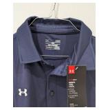 NEW UNDER ARMOUR LARGE MENS GOLF POLO (NAVY)
