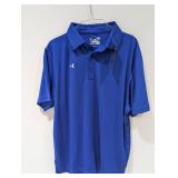 NEW UNDER ARMOUR LARGE MENS GOLF POLO (BLUE)