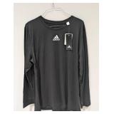 NEW ADIDAS EXTRA LARGE LONG SLEEVE SHIRT (BLACK)
