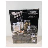 MASON CRAFT & MORE 4PC. GLASS CANISTER SET
