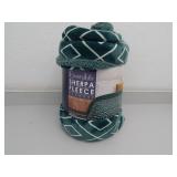Reversible Sherpa Fleece Throw Blanket