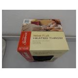 Velvet Plush Heated Throw Blanket