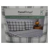 King- 4 piece flannel sheet set