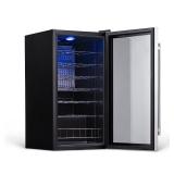 Newair 27-Bottle 16.9" Stainless Steel Freestanding Compressor Wine Fridge