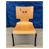 MSRP $500 Fresh Coast Collection "Zoon" Childrens Bentwood Side Chair With Dragonfly Cutout - Good Condition With Sticker Residue!