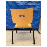 MSRP $500 Fresh Coast Collection "Zoon" Childrens Bentwood Side Chair With Dragonfly Cutout - Good Condition With Sticker Residue!