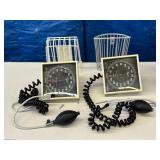 Lot of 2 Welch Allyn Wall Mount Blood Pressure Aneroid Sphygmomanometers with Wire Baskets - Need A little clean up - Work great!