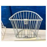 Lot of 2 Welch Allyn Wall Mount Blood Pressure Aneroid Sphygmomanometers with Wire Baskets - Need A little clean up - Work great!