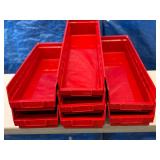 Lot of 7 NEW Akro Bins Tools/Parts Organizer Trays - Nest to save storage space, Molded label holder to identify contents, Rear notch allows bins to slide & hang open on Shelf Bin Organizers