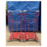 MSRP $1200 = 2 Cardinal Health SharpsCart™ Sharps Collector Cart Foot Operated Cart Metal - Appear New?  For Use With : 12 and 18 Gallon sliding lid Large Volume and CHEMOSAFETY containers