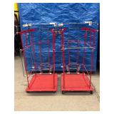 MSRP $1200 = 2 Cardinal Health SharpsCart™ Sharps Collector Cart Foot Operated Cart Metal - Appear New?  For Use With : 12 and 18 Gallon sliding lid Large Volume and CHEMOSAFETY containers