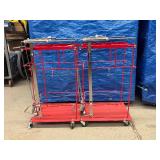 MSRP $1200 = 2 Cardinal Health SharpsCart™ Sharps Collector Cart Foot Operated Cart Metal - Appear New?  For Use With : 12 and 18 Gallon sliding lid Large Volume and CHEMOSAFETY containers